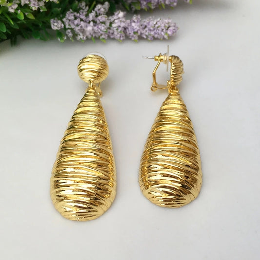 Gold Tear Drop Earrings